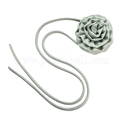 Fabric Rose Tie Choker Necklaces for Women&nbsp;LS-NJEW-Z022-01K