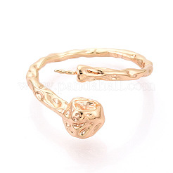 Brass Cuff Ring Settings&nbsp;KK-T076-42G