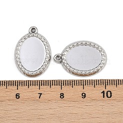 304 Stainless Steel Pendant Cabochon Settings&nbsp;STAS-L303-35P