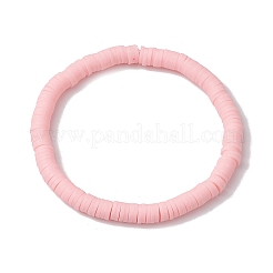 3Pcs 3 Colors Polymer Clay Disc Beaded Stretch Bracelet Sets&nbsp;BJEW-JB10440-01