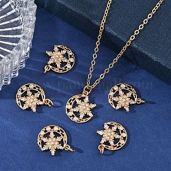 SHEGRACE Brass Pave Clear Cubic Zirconia Charms&nbsp;XGRQ4D726-665G