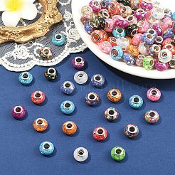 110Pcs 11 Colors Transparent Resin Rondelle European Beads&nbsp;RESI-YW0005-87