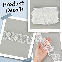 10M Polyester Ruffled Trimming&nbsp;DIY-GF0013-46B-01