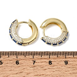 Brass Micro Pave Cubic Zirconia Hoop Earrings&nbsp;KK-CBA8324-22G