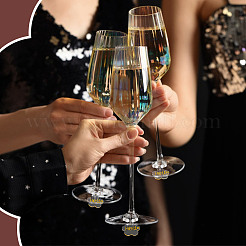 24Pcs Flower Acrylic Wine Glass Charms&nbsp;HJEW-BC00037