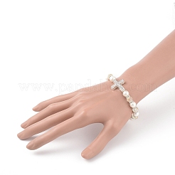 Electroplate Glass Beads Stretch Bracelets&nbsp;BJEW-JB04830-01
