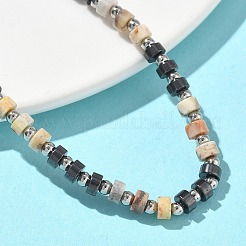 Natural Crazy Agate & Non-magnetic Synthetic Hematite Beaded Bracelets for Women&nbsp;BJEW-Z148-04P-02