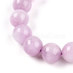 Natural Kunzite Round Beads Stretch Bracelets for Women Men&nbsp;BJEW-T022-05A
