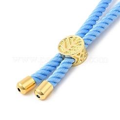 Twisted Nylon Cord Silder Bracelets&nbsp;DIY-B066-03G-10
