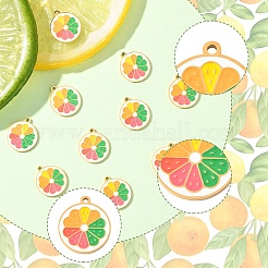 10PCS 10Pcs Fruit 304 Stainless Steel Enamel Charms&nbsp;STAS-YW0003-17G