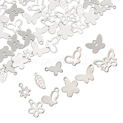 60Pcs 10 Styles 201 & 304 Stainless Steel Charms&nbsp;STAS-FS0001-88