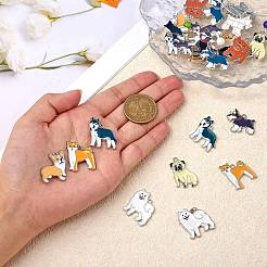 24Pcs 12 Style Rack Plating Brass Enamel Pendants&nbsp;ENAM-SZ0002-80