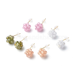 Cubic Zirconia Pendant Necklaces and Stud Earrings Jewelry Sets&nbsp;SJEW-JS01211