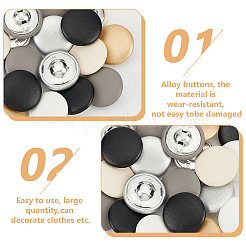 36Pcs 6 Colors Aluminum Snap Buttons&nbsp;FIND-WR0011-57B