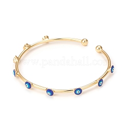 Rack Plating Brass Cuff Bangles&nbsp;BJEW-E071-01G