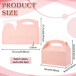 30Pcs 5 Colors Folding Rectangle Paper Portable Cupcake Gift Storage Box&nbsp;CON-PH0003-36