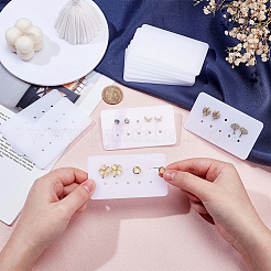 12Pcs 10-Hole Acrylic Earring Display Cards&nbsp;EDIS-OC0001-10A