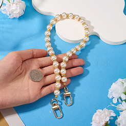 Round Plastic Imitation Pearl Beads Bag Extender Chains&nbsp;HJEW-TAC0082