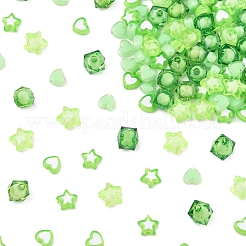 200Pcs 5 Styles Transparent Acrylic Beads&nbsp;TACR-FS0001-54B