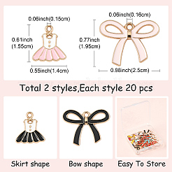 40Pcs 10 Styles Alloy Enamel Pendants&nbsp;ENAM-YW0005-63