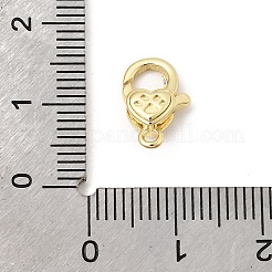 Heart Brass Lobster Claw Clasps&nbsp;KK-Z147-16G
