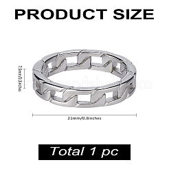 1Pc 316 Surgical Stainless Steel Finger Rings for Men&nbsp;RJEW-LP0001-34