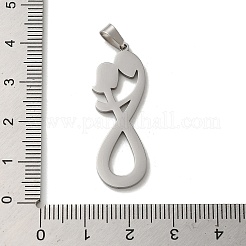 Non-Tarnish 304 Stainless Steel Pendants&nbsp;STAS-O005-08P