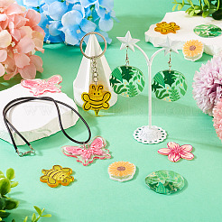 10Pcs 5 Style Transparent Acrylic Pendants&nbsp;TACR-TA0001-32