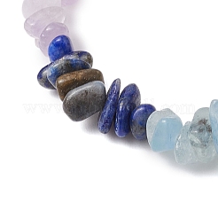 9Pcs 9 Styles Natural Mixed Gemstone Chips Stretch Bracelets Set&nbsp;BJEW-JB11061