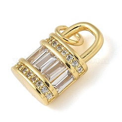 Rack Plating Brass Micro Pave Cubic Zirconia Pendants&nbsp;KK-K392-47G