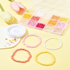 DIY Column Ceylon Glass Seed Beads Bracelets Making Kits&nbsp;SEED-FS0001-37