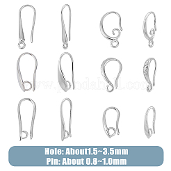 36Pcs 6 Style Brass Earring Hooks&nbsp;KK-FH0006-37