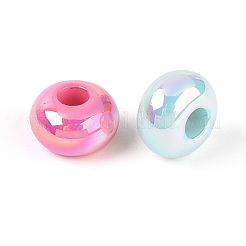 UV Plating Luminous Opaque Acrylic European Beads&nbsp;OACR-N154-04