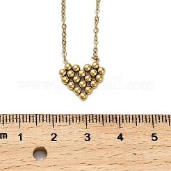 304 Stainless Steel Cluster Heart Pendant Necklaces for Women Men&nbsp;NJEW-Q028-11G