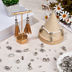 80Pcs 8 Styles Tibetan Style Alloy Cord End&nbsp;FIND-SC0020-98A