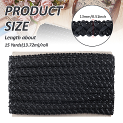 Braided PU Leather with Polyester Ribbon&nbsp;WL-WH0011-01A