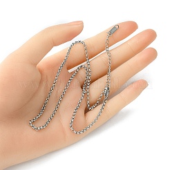 304 Stainless Steel Rolo Chain Necklace for Men Women&nbsp;NJEW-YW0001-18