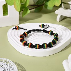 Adjustable Braided Beads Bracelets&nbsp;BJEW-JB07014