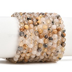 Natural Rutilated Quartz Beads Strands&nbsp;G-RM250104-E2