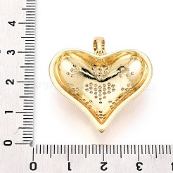 Brass Micro Pave Clear Cubic Zirconia Pendants&nbsp;KK-N268-97B-G