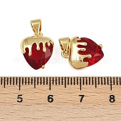 Brass Glass Charms&nbsp;KK-C095-04G