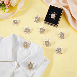 24Pcs Plastic with Rhinestone Brooches&nbsp;JEWB-WR00006