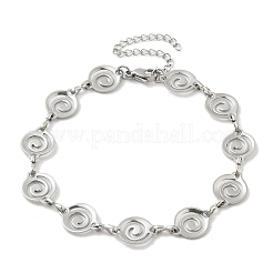 304 Stainless Steel Vortex Link Bracelets for Men & Women&nbsp;BJEW-D042-27P