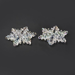 Christmas UV Plated Transparent Acrylic Connector Charms&nbsp;TACR-P003-01A