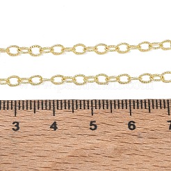 3MM Brass Textured Cable Chain Necklaces for Women&nbsp;KK-CBA4FD4-12G