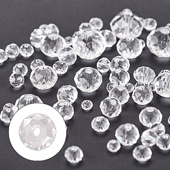 710Pcs Transparent Faceted Rondelle Glass Beads&nbsp;DIY-YW0003-11