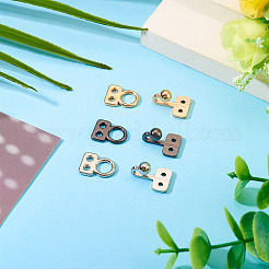 15Sets 3 Colors Alloy Hook and Eye Fasteners&nbsp;DIY-TA0012-27