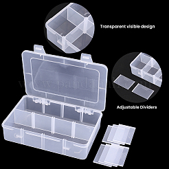 2Pcs 8 Grids PP Plastic Storage Boxes&nbsp;CON-PA0001-12