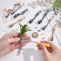 12Pcs 3 Colors Zinc Alloy Cord Ends&nbsp;HJEW-PH02427
