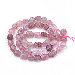 Natural Strawberry Quartz Beads Strands&nbsp;G-Q952-15-6x8